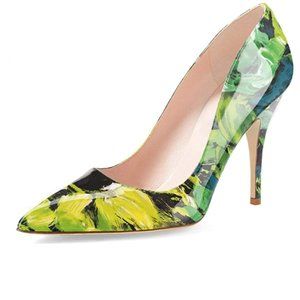 YDN Chic Pointed Toe Mid Heel Pumps Stilettos Slip